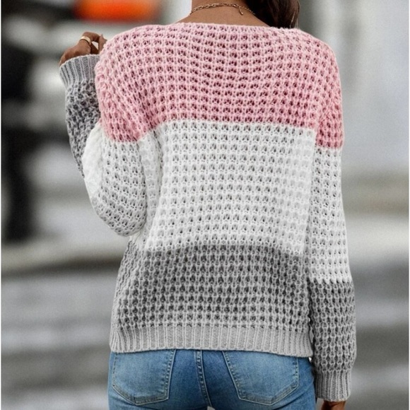 New chunky knit color block sweater - Picture 5 of 6